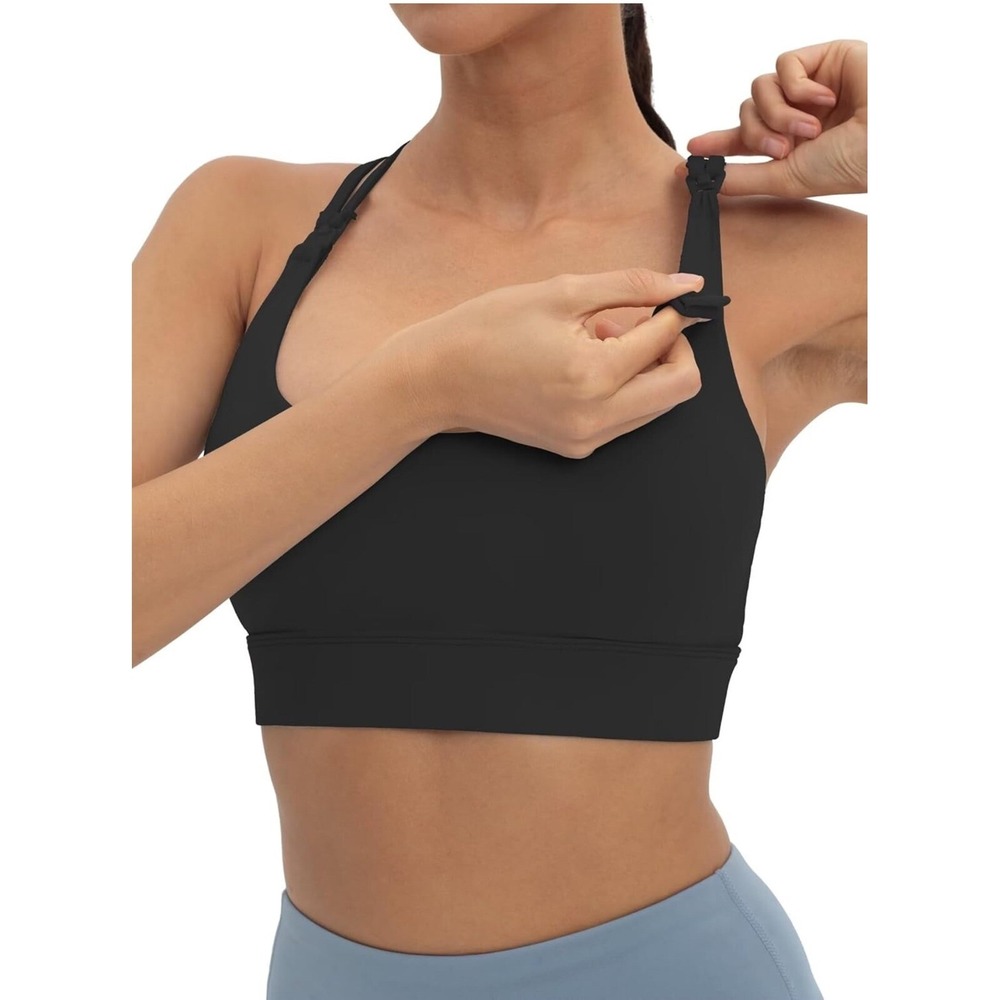 V VOCNI Nursing Sports Bra Pregnancy Maternity Workout Crisscross Tank Top XL